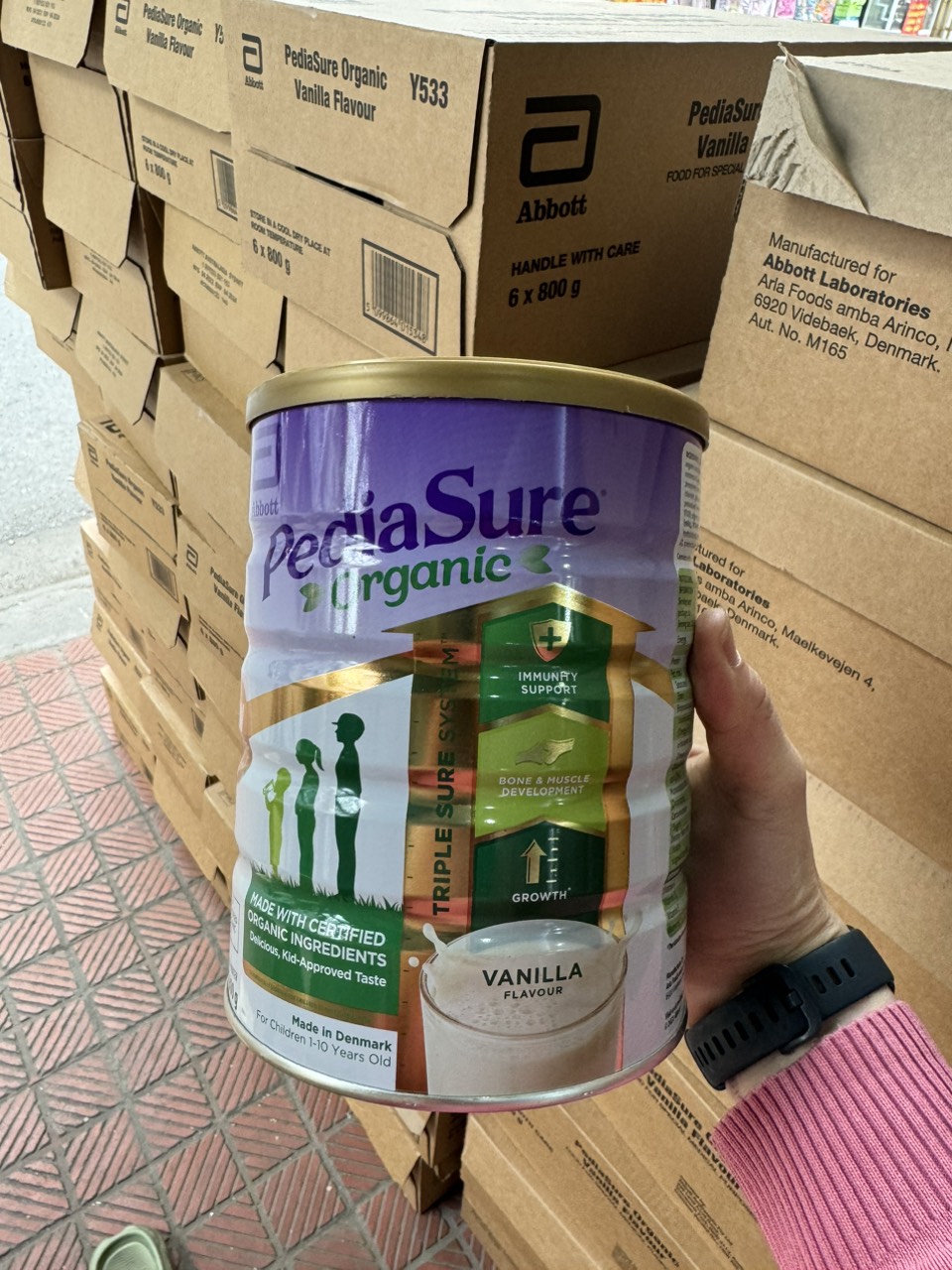 Sữa bột PediaSure Organic Úc hộp 800g cho bé (1-10 tuổi) hương vị Vani